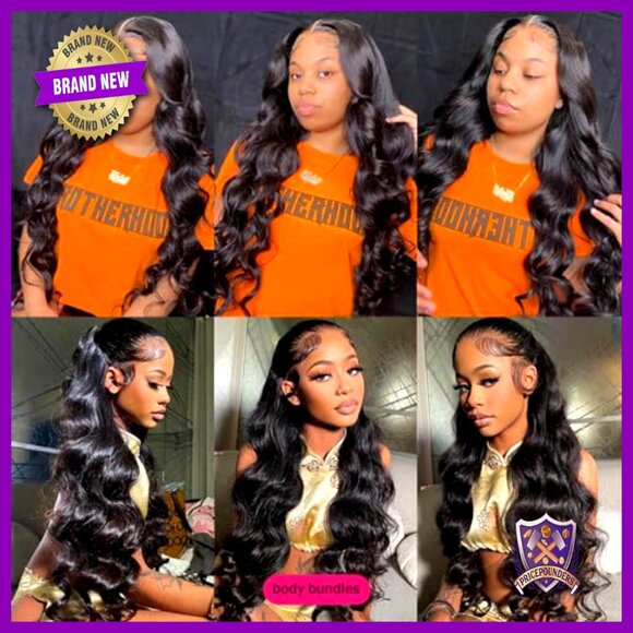 Body Wave Human Hair Extensions 4 Bundles Brazilian Virgin 12A Grade